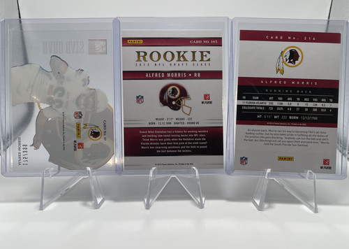 2012 Donruss Elite Alfred Morris Rookie Hard Hats 399 + Refractor 999 + SP RC (2).1