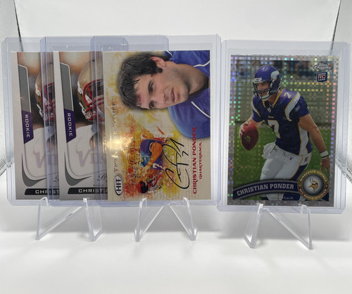2011 Topps Chrome Christian Ponder X fractor Rookie SP + Prestige Rookie Set (3).1