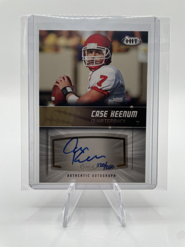 2012 Sage Hit Case Keenum Gold Rookie Auto 250 #A107 (1).1