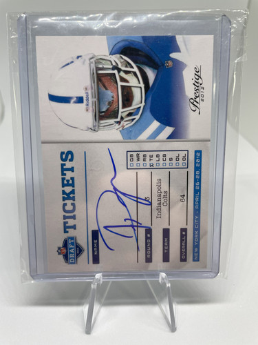 2012 Panini Prestige Dwayne Allen Draft Ticket Rookie Auto #18 (1).1
