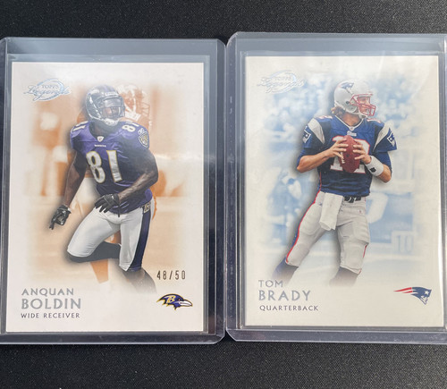 2011 Topps Legends Tom Brady Blue SP + Anquan Bolin Orange 50 (1).1