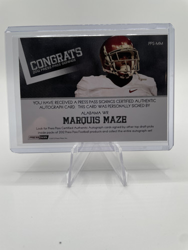 2012 Press Pass Marquis Maze Bronze On Card Rookie Auto 99 (2).1