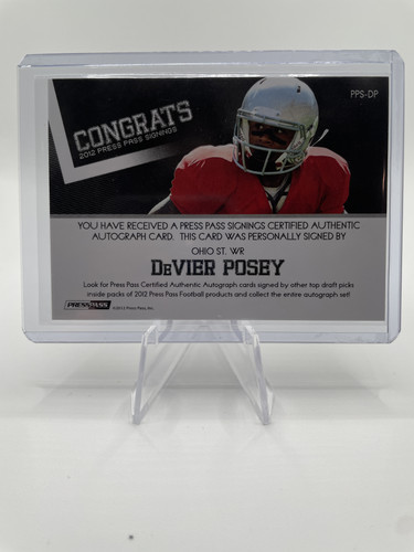 2012 Press Pass DeVier Posey On Card Rookie Auto (2).1