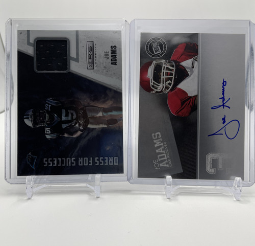 2012 Panini Rookies & Stars Longevity Joe Adams Rookie Patch + Press Pass Auto (1).1