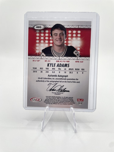 2011 Sage Hit Kyle Adams Rookie Auto (2).1