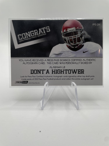 2012 Press Pass Dont'a Hightower On Card Rookie Auto (2).1