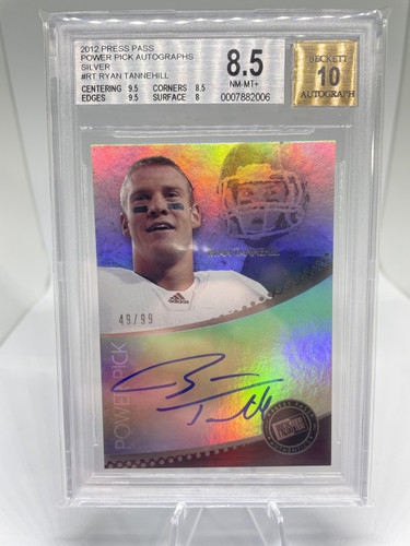 2012 Press Pass Ryan Tannehill Power Picks Rookie Auto 99 BGS 8.5 Auto 10 (1).1