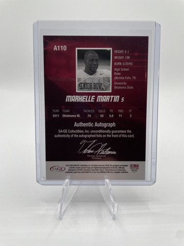 2012 Sage Hit Markelle Martin Gold Rookie Auto 250 #A110 (2).1