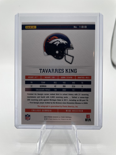 2013 Panini Rookies & Stars Tavarres King Refractor Rookie Auto 25 #188 (2).1