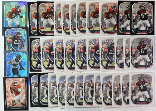 2013 Bowman JJ Watt DeAndre Hopkins Arian Foster Andre Johnson Texans Set (x36).1