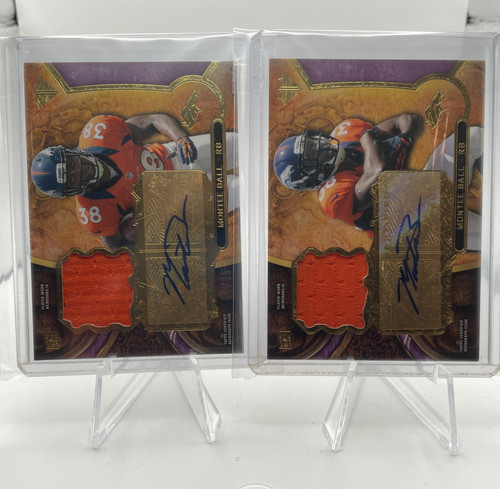 2013 Topps Triple Threads Montee Ball Rookie Game Worn Patch Auto 75 Set (x2) (1).1