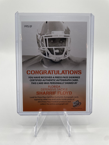 2013 Press Pass Sharrif Floyd Rookie Auto #PPS SF (2).1