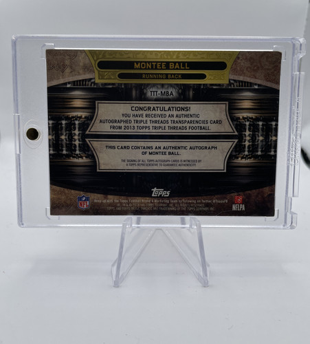 2013 Topps Triple Threads Montee Ball Transparencies Rookie Auto SP 25 (2).1