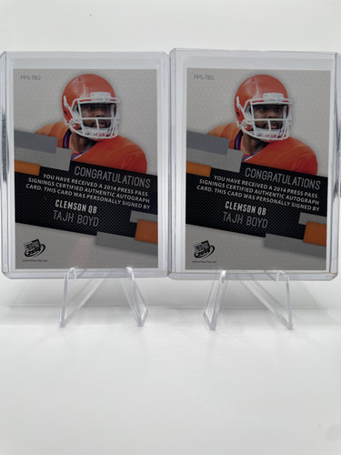 2014 Press Pass Tajh Boyd Bronze Cn Card Rookie Auto 199 + Base Autos (x2) (3).1