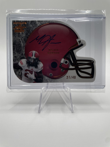 2015 Leaf Ultimate Draft Melvin Gordon Helmet Die Cut Auto 40 (1).1