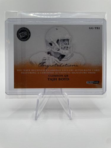 2014 Press Pass Tajh Boyd Gameday Gallery On Card Rookie Auto 150 (2).1