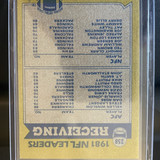1982 Topps Receiving Leaders Kellen Winslow + Dwight Clark 258 (2)