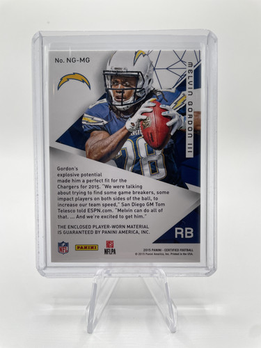 2015 Panini Certified Melvin Gordon III New Generation Rookie Patch Refractor #5 (2)