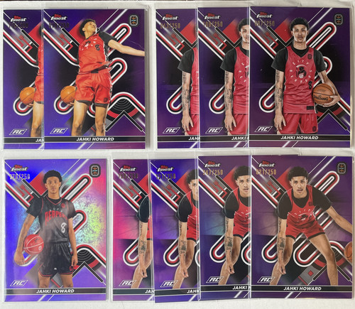 2022 23 Topps OTE Finest Jahki Howard Purple Refractor 250 Set (x10).1
