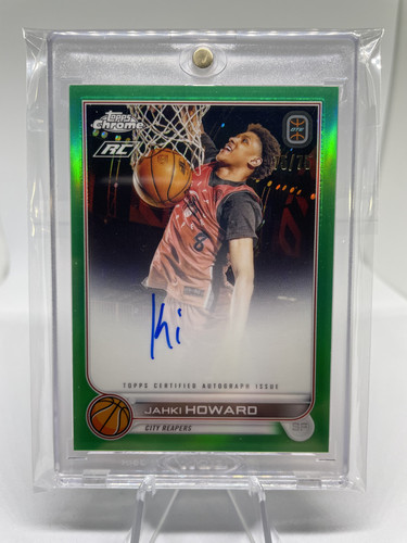 2022 23 Topps Overtime Elite OTE Chrome Jahki Howard Green Rookie Auto 75 (3).1