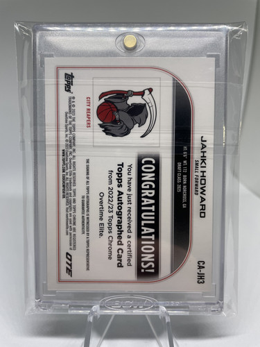 2022 23 Topps Overtime Elite OTE Chrome Jahki Howard Green Rookie Auto 75 (4).1
