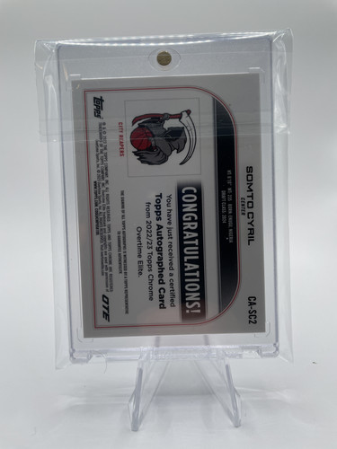 2022 23 Topps Overtime Elite OTE Chrome Somto Cyril Aqua Refractor Auto 99 (2).1