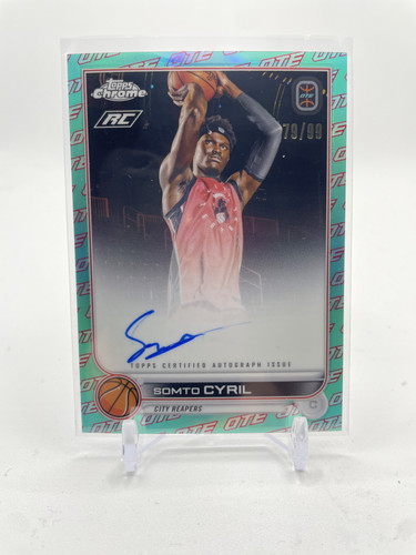 2022 23 Topps Overtime Elite OTE Chrome Somto Cyril Aqua Refractor Auto 99 (5).1