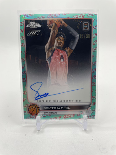 2022 23 Topps Overtime Elite OTE Chrome Somto Cyril Aqua Refractor Auto 99 (7).1