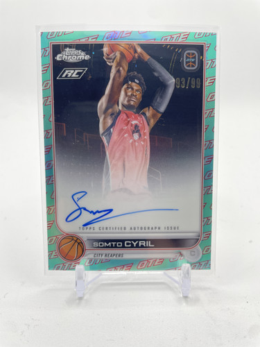2022 23 Topps Overtime Elite OTE Chrome Somto Cyril Aqua Refractor Auto 99 (3).1