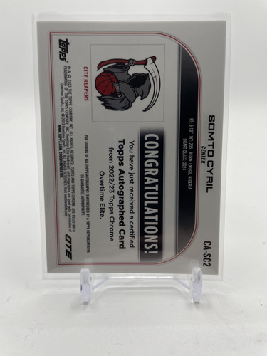 2022 23 Topps Overtime Elite OTE Chrome Somto Cyril Aqua Refractor Auto 99 (4).1