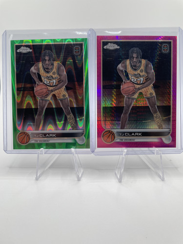 2022 23 Topps OTE Chrome TJ Clark Rookie Auto + Green 75 Blue 99 & Refractors (4).1