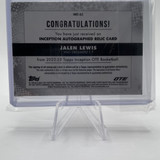2022 23 Topps OTE Inception Jalen Lewis Rookie Shoe Relic Auto 25 (2)