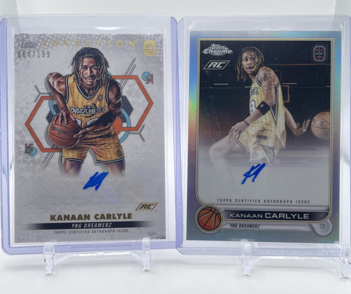 2022 23 Topps OTE Inception Kanaan Carlyle Auto 199 + Chrome Auto Set (x4) (2).1