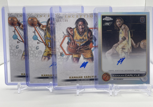 2022 23 Topps OTE Inception Kanaan Carlyle Auto 199 + Chrome Auto Set (x4) (1).1