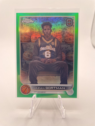 2022 23 Topps OTE Chrome Jazian Gortman Green 75 + Insert & Refractor Set (x17) (2).1