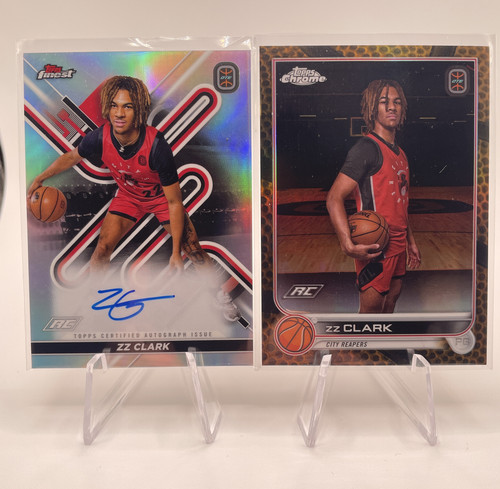 2022 23 Topps OTE Finest ZZ Clark Auto + Orange 25 & Chrome Refractors (x13) (2).1
