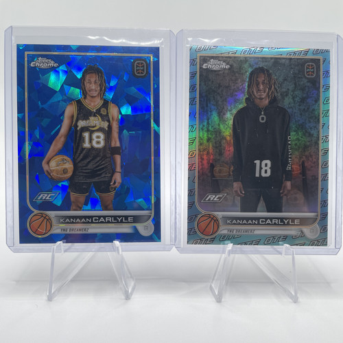 2022 23 Topps OTE Chrome Kanaan Carlyle Blue 99 + Sapphire SP & Base Set (x14) (5).1