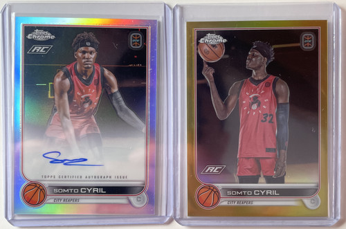 2022 23 Topps OTE Chrome Somto Cyril Auto + Gold Refractor 50 + Base Set (x13) (2).1