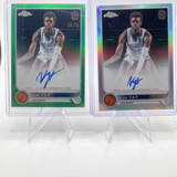 2022 23 Topps OTE Chrome Kok Yat Green Auto 75 + Base Auto + Refractor Set (x8) (2)