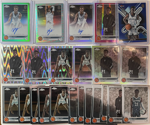 2022 23 Topps OTE Chrome Kok Yat Green Auto 75 Aqua Auto 99 + Refractors (x23) (1).1