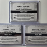 2022 23 Topps OTE Inception Jalen Lewis Patch Rookie Auto 149 Set (x3) (2)