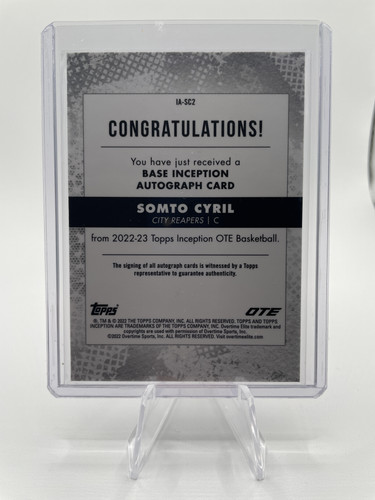 2022 23 Topps Overtime Elite OTE Inception Somto Cyril Rookie Auto 199 (2)