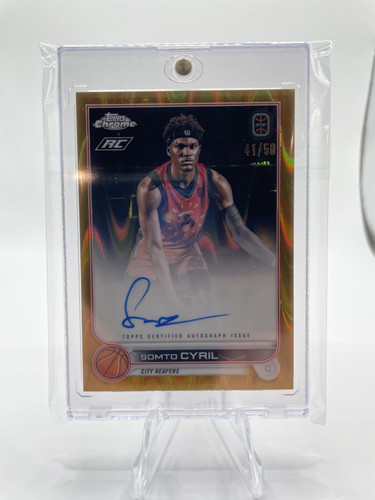 2022 23 Topps Overtime Elite OTE Chrome Somto Cyril Gold Refractor Auto 50 (1).1