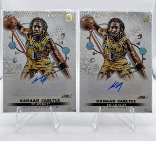 2022 23 Topps OTE Inception Kanaan Carlyle Auto 199 + Chrome Auto Set (x4) (4).1