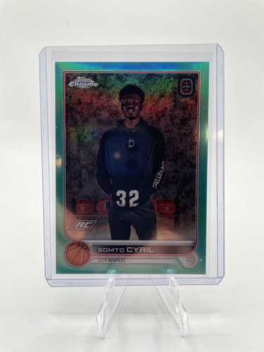2022 23 Topps OTE Chrome Somto Cyril Blue Refractor Rookie 99 (x2) + Aqua 199 (4).1