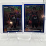 2022 23 Topps OTE Chrome Somto Cyril Blue Refractor Rookie 99 (x2) + Aqua 199 (2)