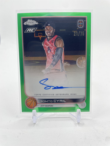 2022 23 Topps OTE Chrome Somto Cyril Green Refractor Rookie Auto 75 #CA SC3 (1).1