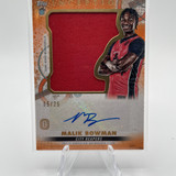 2022 23 Topps OTE Inception Malik Bowman Orange Jumbo Rookie Patch Auto 25 (1)