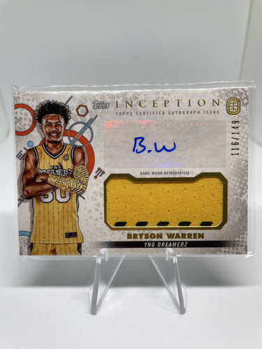 2022 23 Topps OTE Inception Bryson Warren Patch Auto 149 + Refractor Set (x15) (2).1