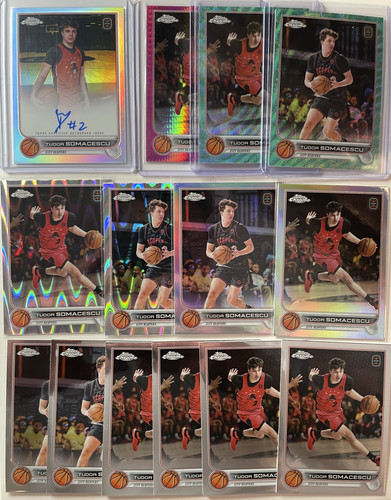 2022 23 Topps OTE Chrome Tudor Somacescu Auto Pink 150 Aqua 199 + Refractors (1).1